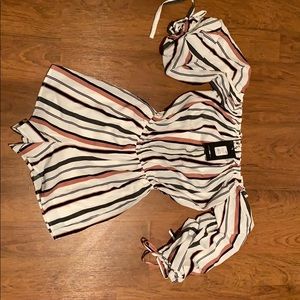 Striped romper